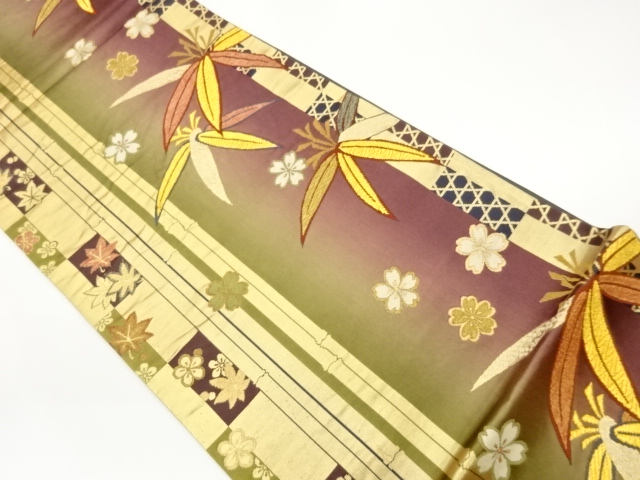 JAPANESE FUKURO OBI / WOVEN SAKURA